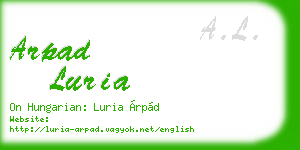 arpad luria business card